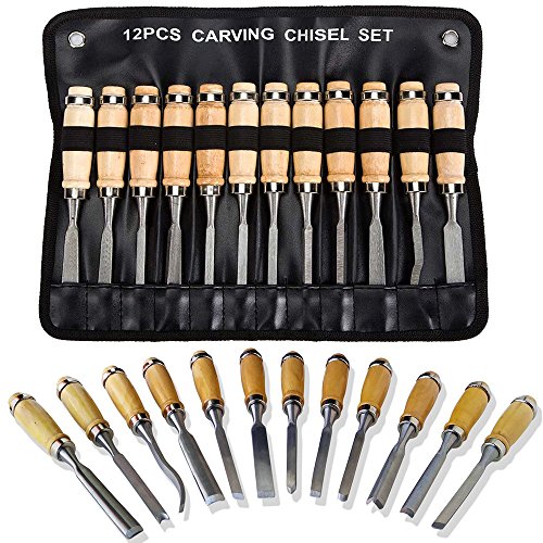 Chiyuehe Wood Carving Chisel Set - 12 Piece Sharp Tools