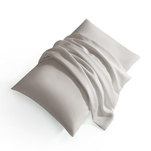 Choc chick Silk Pillowcase Set, Grey Queen Size