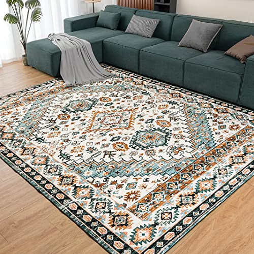 CHOSHOME Washable Rug - Vintage Rug with Non-Slip Backing