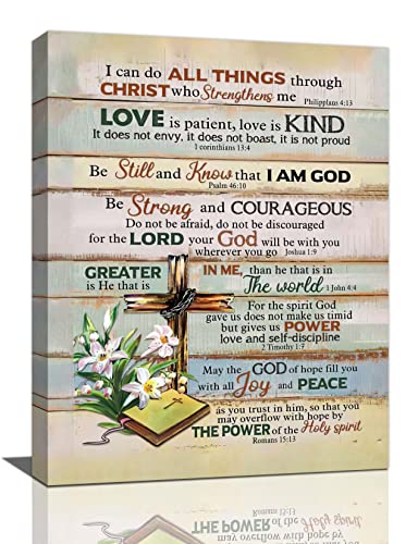 Christian Flower Motivational Quotes Canvas Prints