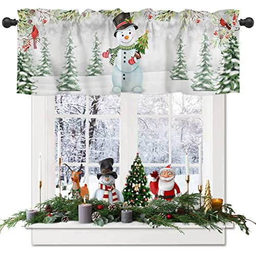 Christmas Snowman Window Valance