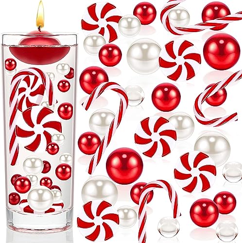 Christmas Vase Filler Beads Floating Pearls and Candy Water Gel Beads