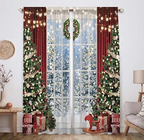 Christmas Window Curtain