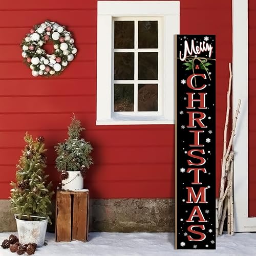 Christmas Wooden Porch Sign 47" Winter Large Welcome Porch Sign