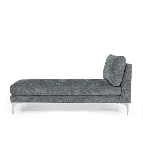 Christopher Knight Home Beamon Chaise Lounge, Gray + Silver