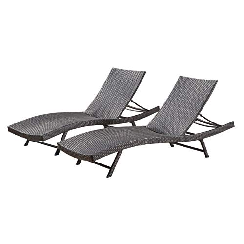 Christopher Knight Home Eliana Outdoor Brown Wicker Chaise Lounge Chairs (Set of 2)