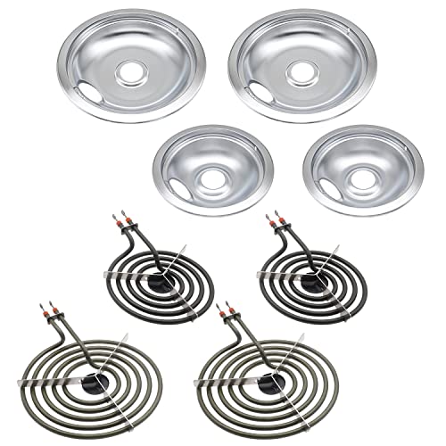Porcelain Burner Drip Pan Cooktop Set & MP22YA Electric Range Burner  Element Unit Set Replacement - Compatible with Whirlpool Electric Range  Stove Top - Yahoo Shopping