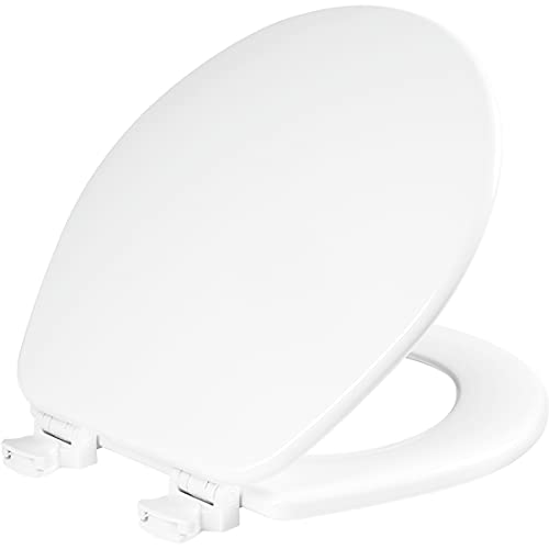 Bemis 540EC Round White Toilet Seat with Easy Clean Hinge