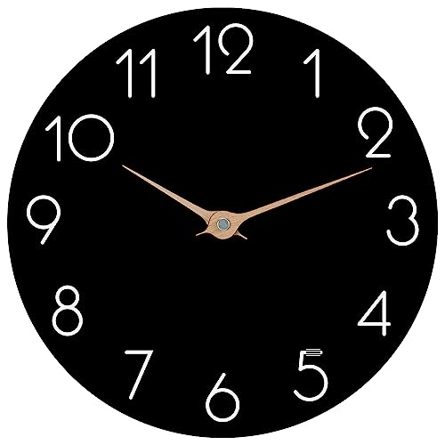 cicininc Wall Clock - 10 Inch Silent Non-Ticking Modern Wall Clocks - Small Clock for Bathroom Bedroom Living Room Kitchen Office