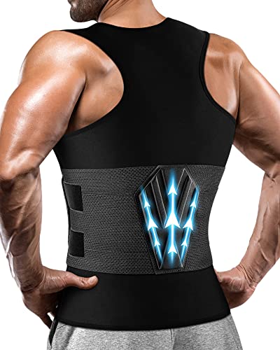 Kewlioo Men's Heat Trapping Pullover Sweat Enhancing Vest Black  Large-X-Large