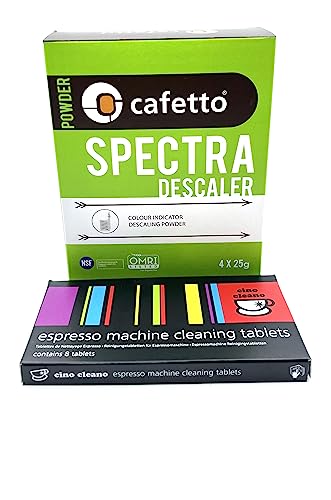 CleanEspresso Espresso Cleaning Kit - 40 Espresso Machine Cleaning Tablets  + 2 Water Filters + 2-Use Descaling Solution - Fits All Breville Espresso