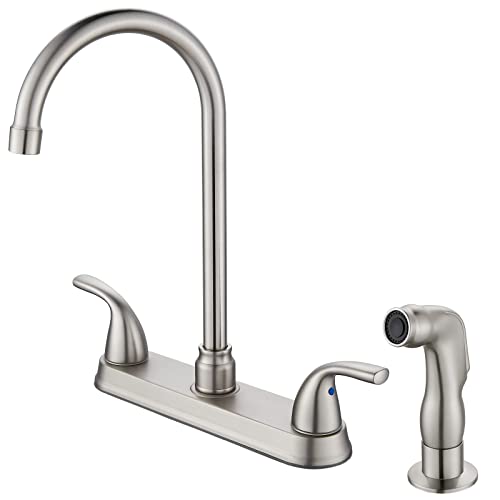 Cinwiny Stainless Steel Kitchen Faucet with Sprayer and High-Arc Swivel