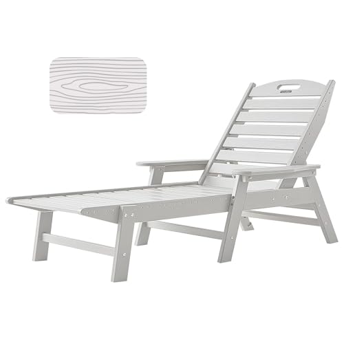 Ciokea White Foldable Chaise Lounge Chair