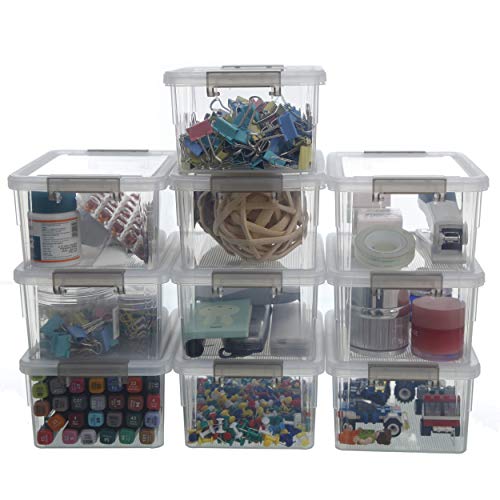 Citylife Small Storage Bins Plastic Container with Lids