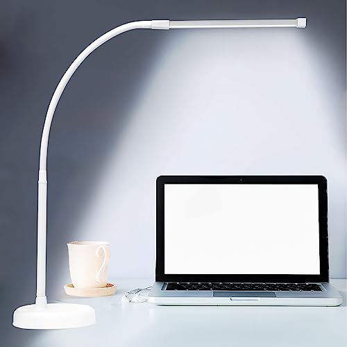 Swing Arm LED Desk Lamp with Flexible Gooseneck and USB Adapter