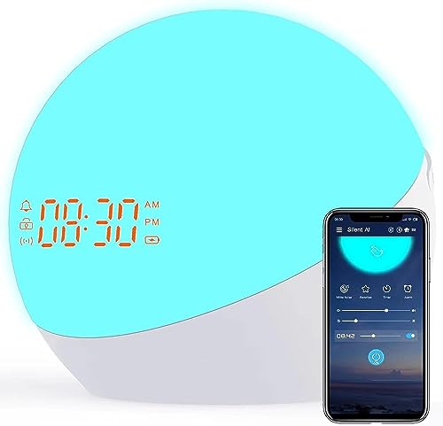 CJOOMYKP Kids' Sunrise Alarm Clock with Bluetooth Speaker