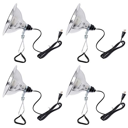 Clamp Lamp Light with Aluminum Reflector - 4-Pack