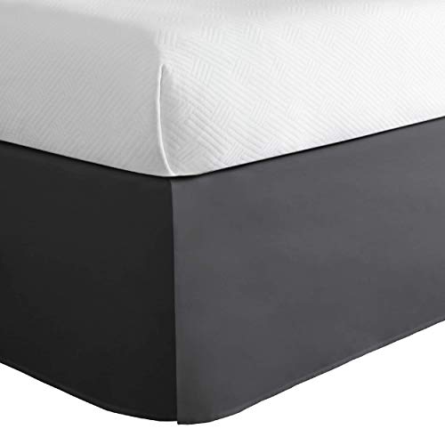 Classic Tailored Bed Skirt Dust Ruffle, Queen, Grey