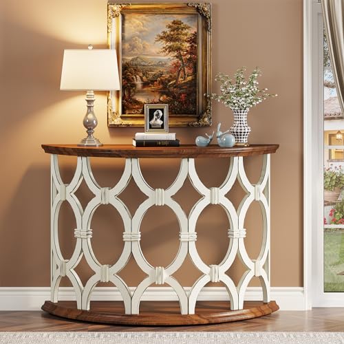 Classic Vintage Half Moon Console Table - Versatile and Reliable