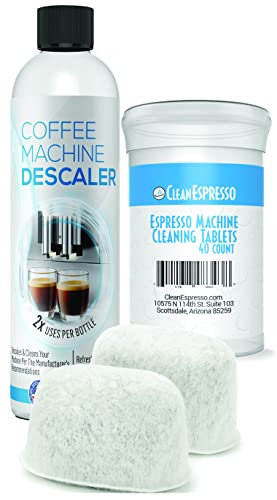 CleanEspresso Espresso Machine Maintenance Kit with Filters and Cleaning Tablets