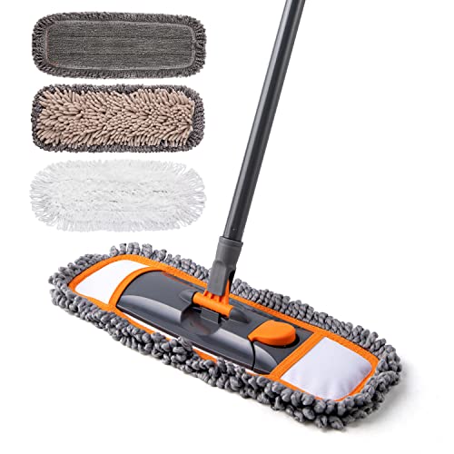 Eyliden 36 Residential Commercial Dust Mop, 4 Pads Professional Class  Industrial Mops Broom, No Rust - Full Aluminum Mopping with Telescopic  Handle