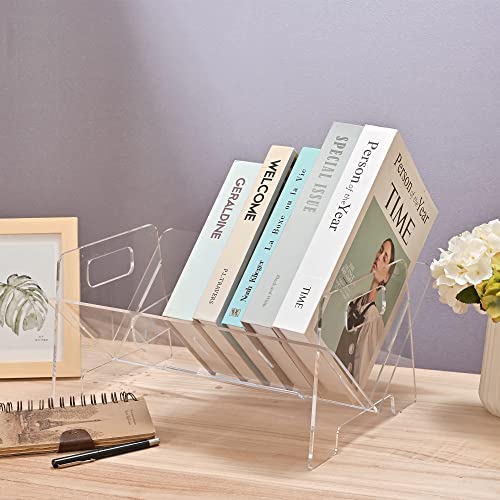 Clear Acrylic Desk Organizer Mini Bookshelf
