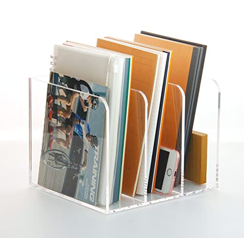Clear Acrylic Magazine File Holder Desk Organizer