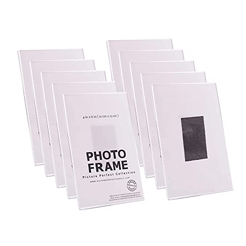 Clear Acrylic Magnetic Picture Frame for Refrigerator - 10 Count