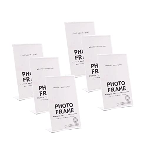 Clear Acrylic Picture Frames - 4x6 Inch Display Holder