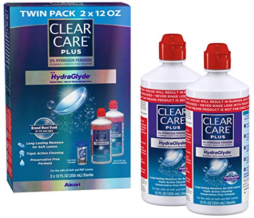 Clear Care Plus Lens Cleaning Solution Twin Pack - Hydrogen Peroxide