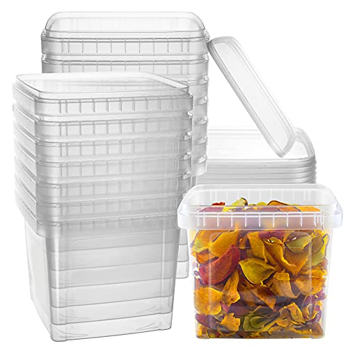 DuraHome Deli Containers with Lids for Food Storage Leakproof - 60 Sets  BPA-Free Plastic Microwaveable Clear Food Storage Container Premium  Quality