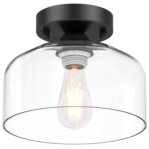 Clear Glass Pendant Lamp Shade - Modern Farmhouse Light Fixture