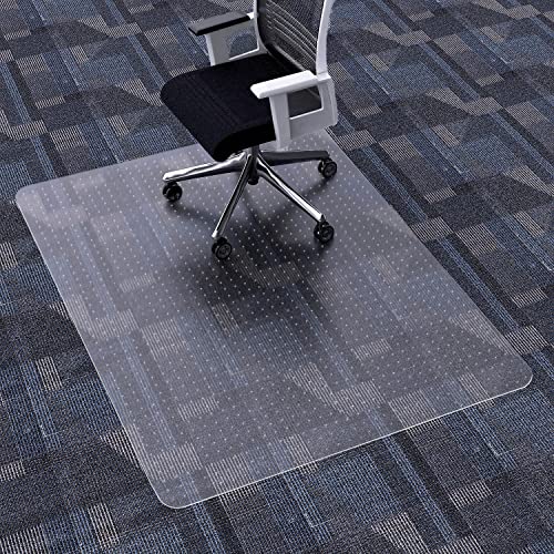 Gorilla Grip Premium Polycarbonate Studded Chair Mat for Carpeted Floor,  48x36 Heavy Duty Easy Glide Transparent Mats for Desk Chairs, Good for  Desks
