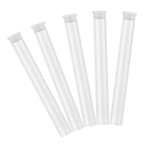 Clear Plastic Empty Storage Tubes - 6Pcs
