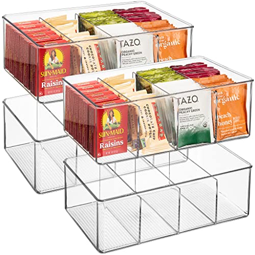 Clear Plastic Organizer for Tea Bags, Spices, and More