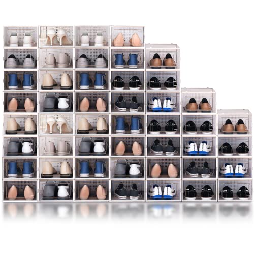 Clear Plastic Stackable Shoe Boxes