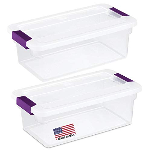Clear Plastic Storage Bins with Lids - 2 Pack