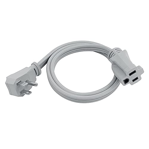 Clear Power 3ft Gray Extension Cord