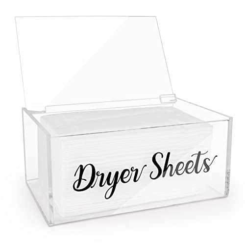 Clear Rustic Farmhouse Style Dryer Sheet Container Storage Box