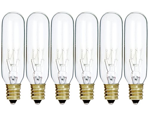 Clear Tubular Incandescent Light Bulb - Pack of 6