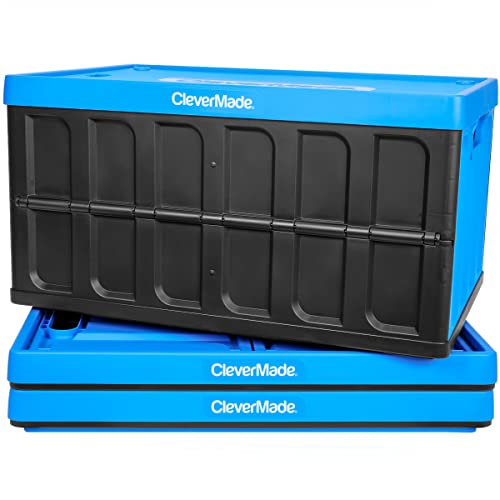 CleverMade Collapsible Storage Bins with Lids - 3 Pack