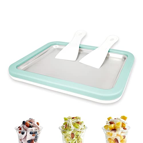 Rolled Ice Cream Maker Instant Ice Cream Maker Pan with 2 Spatulas Round  Sweet Spot Ice