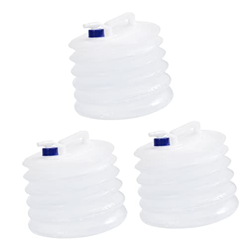 CLISPEED 3pcs 5 Gallon Collapsible Water Containers for Emergency Storage