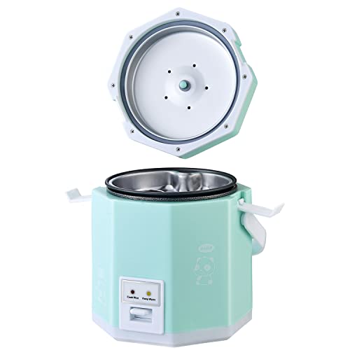 TLOG Mini Rice Cooker 2.5 Cups Uncooked, Healthy Ceramic Coating Portable Rice  Cooker, 1.2L Travel