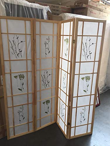 Coaster Oriental Floral Room Divider - Natural