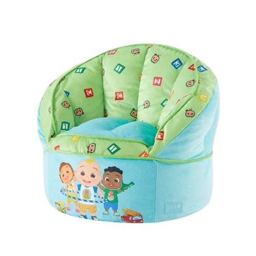 Cocomelon Blue Round Bean Bag Chair for Kids