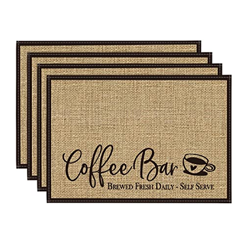 Coffee Bar Mats Set of 4