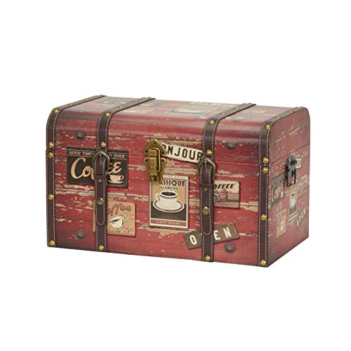 Coffee Shop-Inspired Medium Storage Trunk - Decorative and Functional