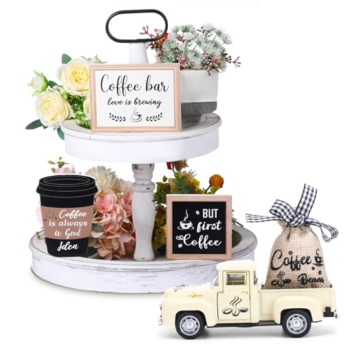 Coffee Tiered Tray Decor