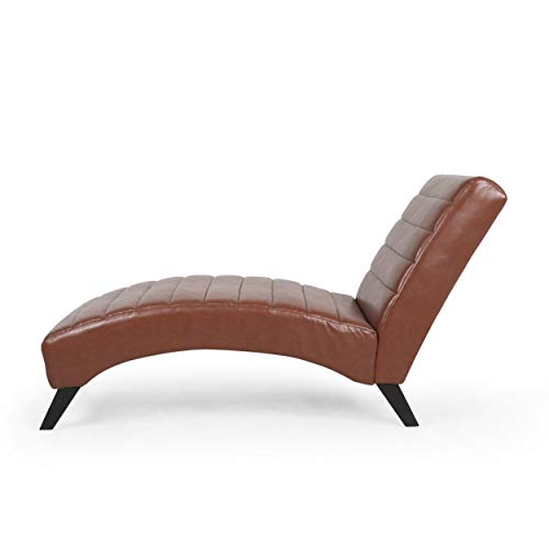 Cognac Brown Chaise Lounge